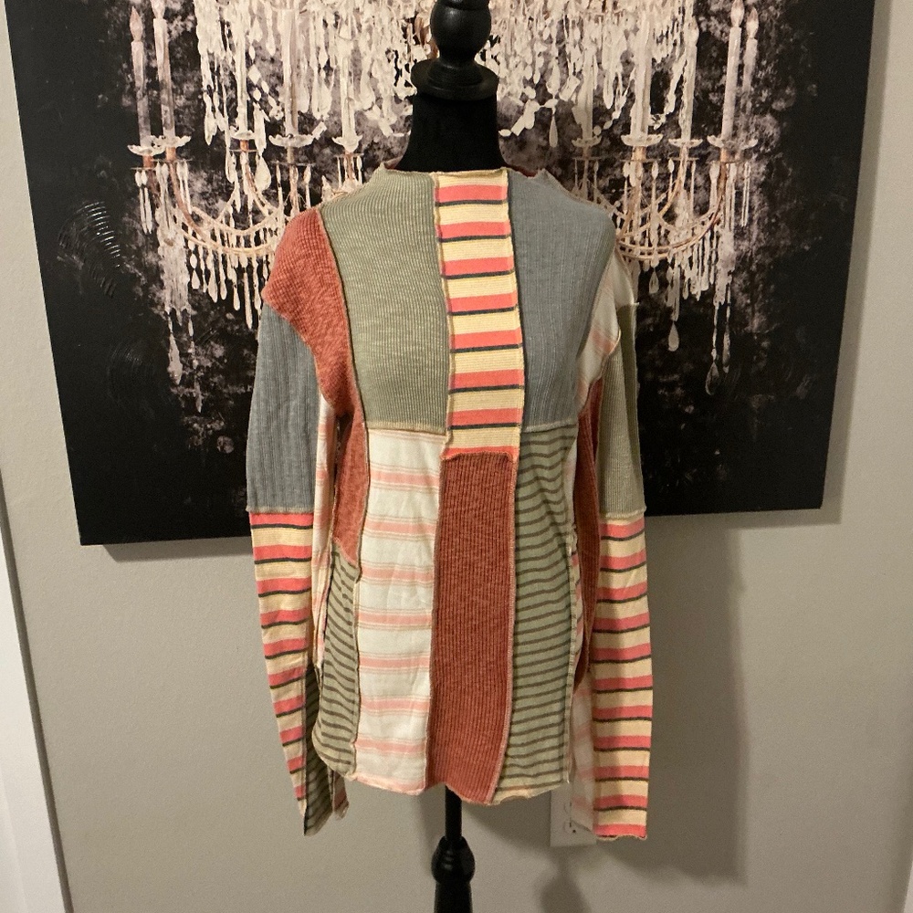 Oli and Hali Rough Seamed Patchwork Top